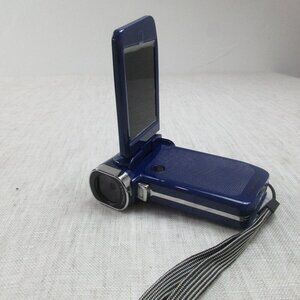 Insignia HD Digital Camcorder Camera Blue LCD Display With Charger NS-DV720P